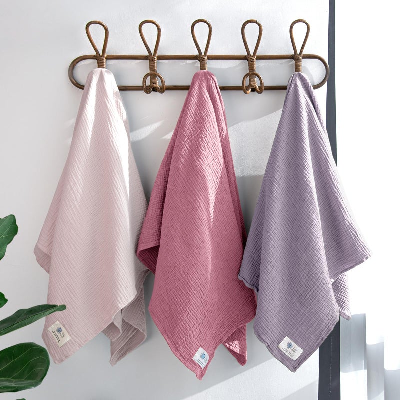 Lulu moon lulumoon Muslin Swaddle Blanket Baby - Cotton Swaddling Blanket Soft Baby Receiving Blankets Neutral 3Pack(Pink+Purple) - Image 3
